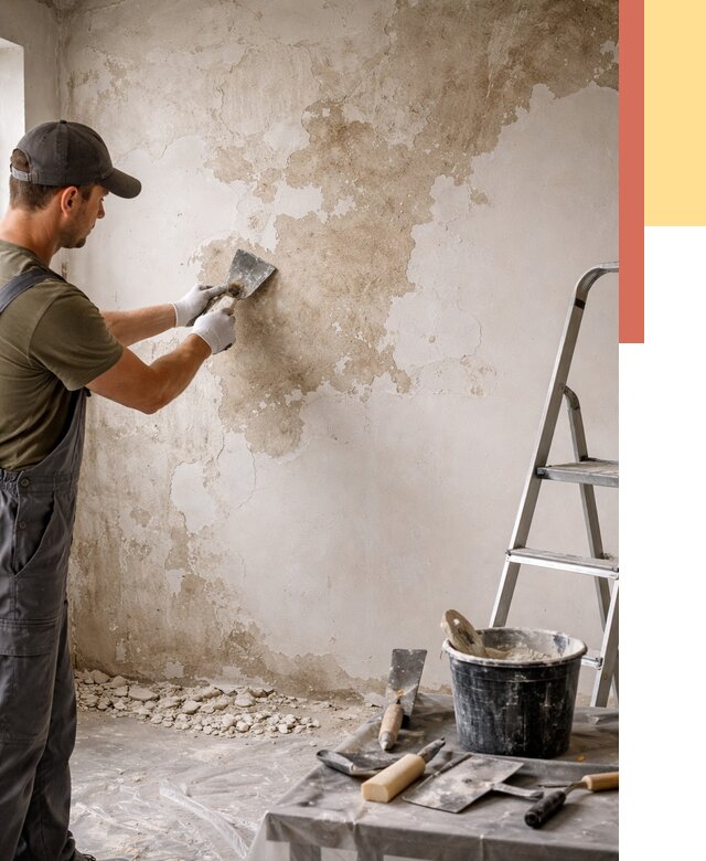 Снятие старой шпаклевки в Кисловодске от 1978 руб. — быстро и недорого | ОТДЕЛОЧНИК-Ксл