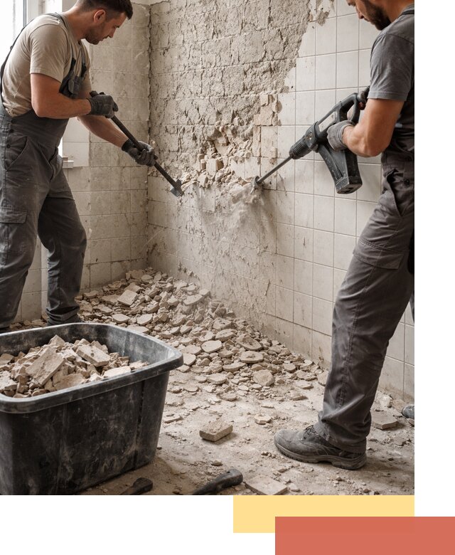 Демонтаж плитки со стен в Кисловодске быстро и аккуратно