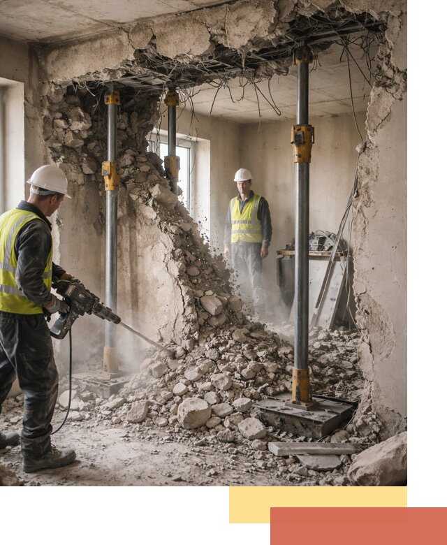 Снос несущих стен в Кисловодске с гарантией безопасности и качества