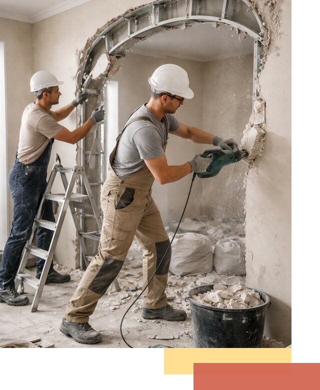 Демонтаж гипсокартонной арки в Кисловодске быстро и аккуратно