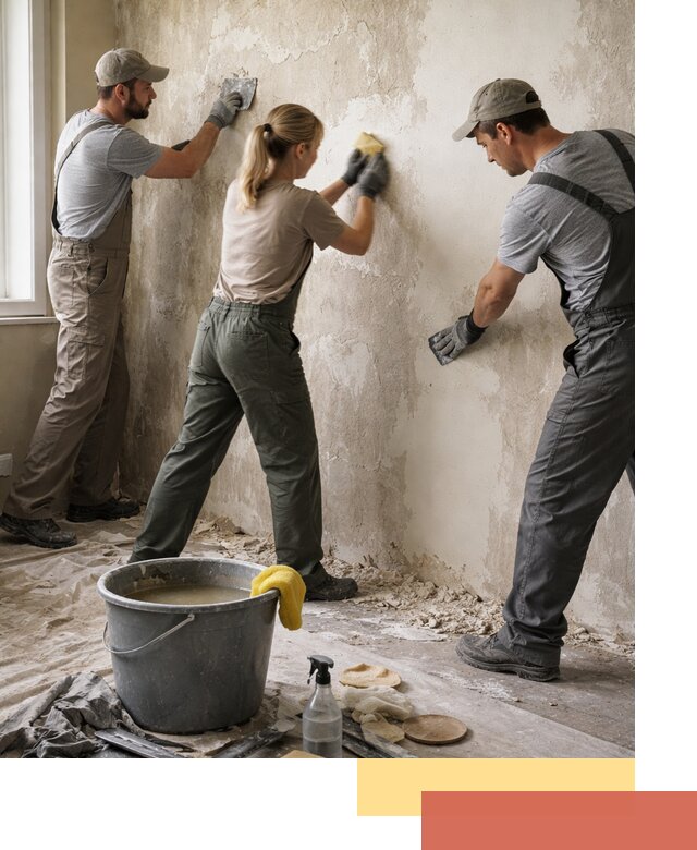 Очистка стен от клея и грунтовки в Кисловодске качественно и быстро