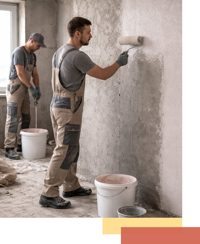 Нанесение бетоноконтакта на стены в Кисловодске для последующей отделки