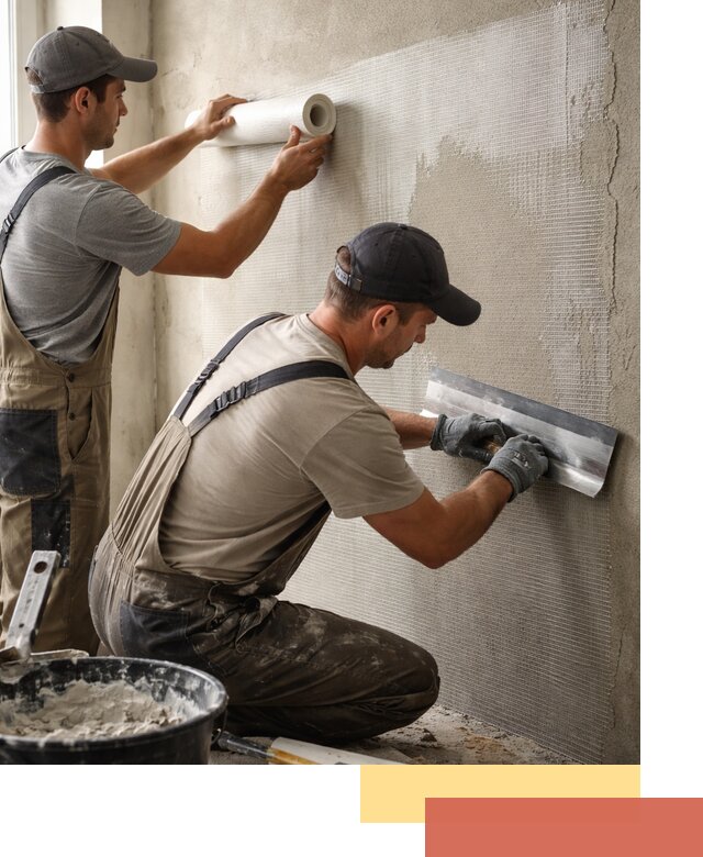 Армирование стен стеклосеткой в Кисловодске для прочной отделки