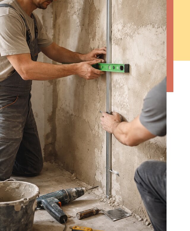 Установка штукатурных маяков в Кисловодске от 7486 руб. — быстро и недорого | ОТДЕЛОЧНИК-Ксл