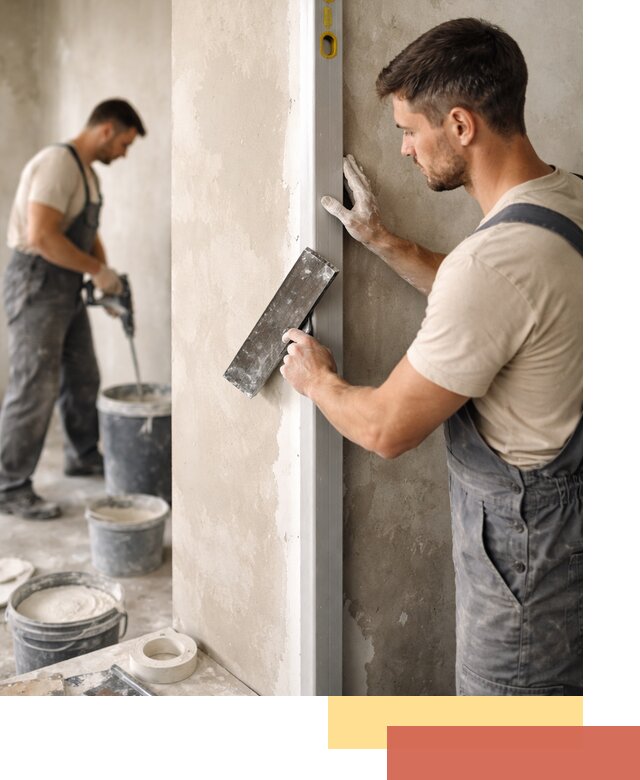 Выведение углов стен в Кисловодске: монтаж и оштукатуривание