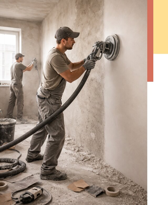 Шлифовка стен в Кисловодске от 1283 руб/м2 — быстро и недорого | ОТДЕЛОЧНИК-Ксл