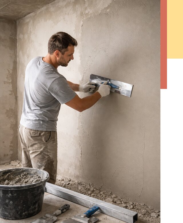 Штукатурка стен без маяков в Кисловодске от 7700 руб/м2 — услуги и цена | ОТДЕЛОЧНИК-Ксл