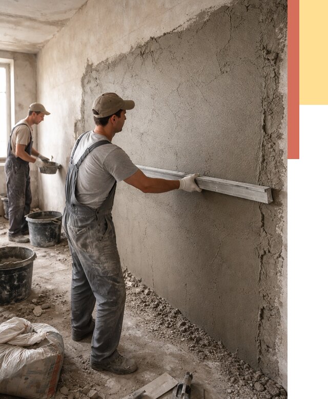 Цементная штукатурка стен в Кисловодске от 4812 руб/м2 — быстро и недорого | ОТДЕЛОЧНИК-Ксл