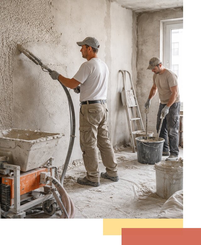 Машинная штукатурка стен в Кисловодске — быстро и качественно