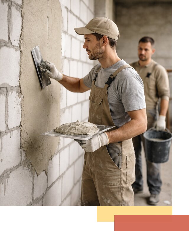 Штукатурка стен из газобетона в Кисловодске под ключ