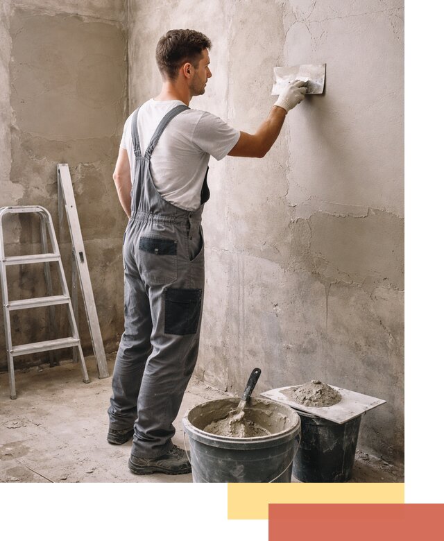 Штукатурка стен в ванной под ключ в Кисловодске