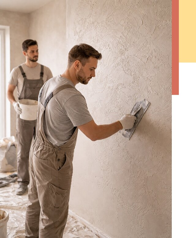 Фактурная штукатурка стен в Кисловодске от 4491 руб./м² — заказать под ключ | ОТДЕЛОЧНИК-Ксл