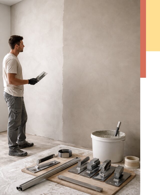 Нанесение микроцемента на стены в Кисловодске от 3422 руб./м2 под ключ | ОТДЕЛОЧНИК-Ксл