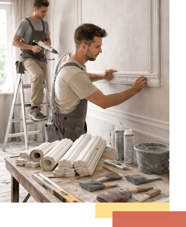 Монтаж лепнины на стены в Кисловодске профессионально и качественно