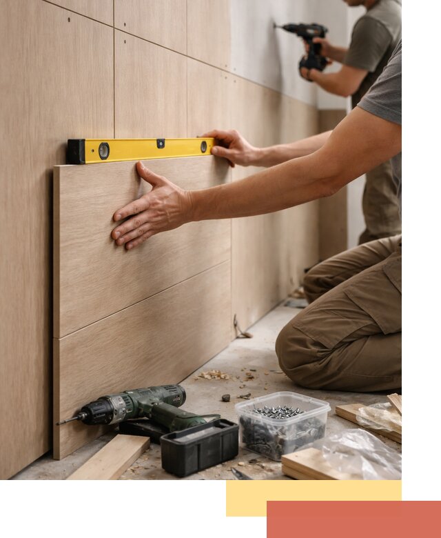 Профессиональный монтаж МДФ панелей на стены в Кисловодске