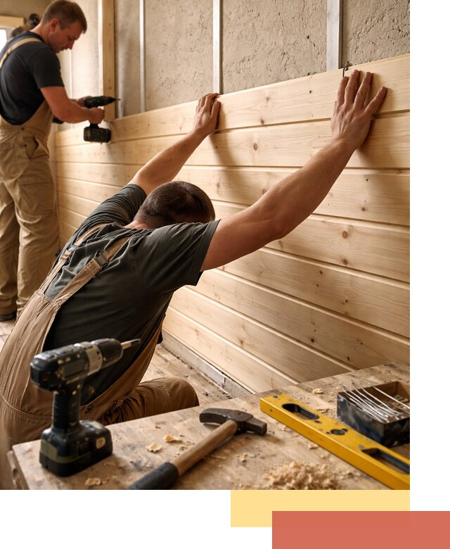 Монтаж деревянной вагонки на стены в Кисловодске быстро и качественно