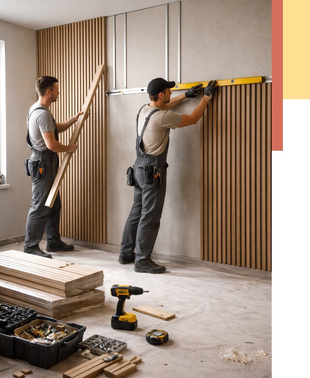 Монтаж реечных панелей на стены в Кисловодске от 1283 руб. — быстро и недорого | ОТДЕЛОЧНИК-Ксл