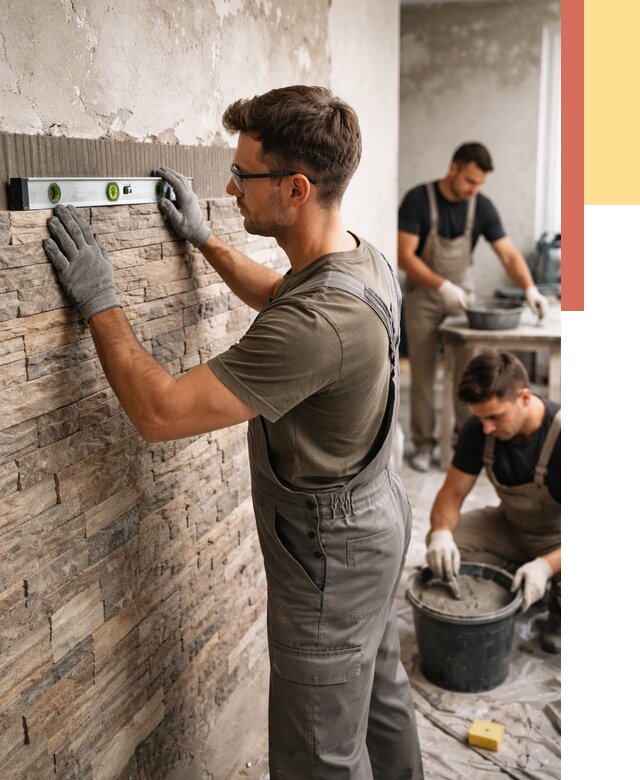 Монтаж искусственного камня в Кисловодске от 4812 руб. под ключ | ОТДЕЛОЧНИК-Ксл