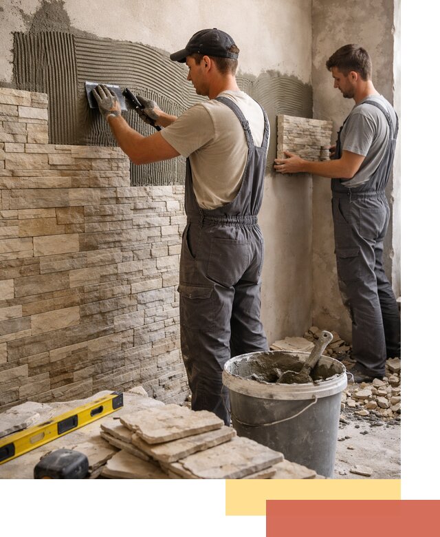 Монтаж искусственного камня в Кисловодске — облицовка стен и фасадов