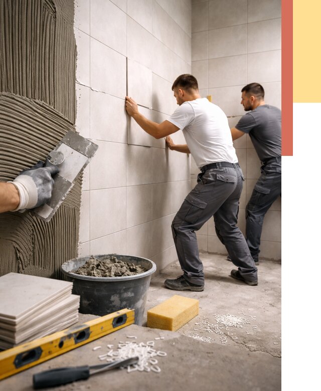 Укладка плитки на стены в Кисловодске от 909 руб. — качественно и недорого | ОТДЕЛОЧНИК-Ксл