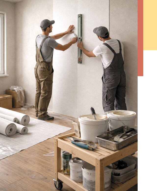 Поклейка стеклообоев в Кисловодске от 6951 руб. за м2 — быстро и недорого | ОТДЕЛОЧНИК-Ксл