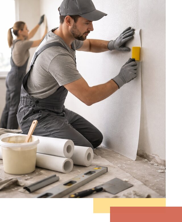 Поклейка стеклообоев профессионально в Кисловодске