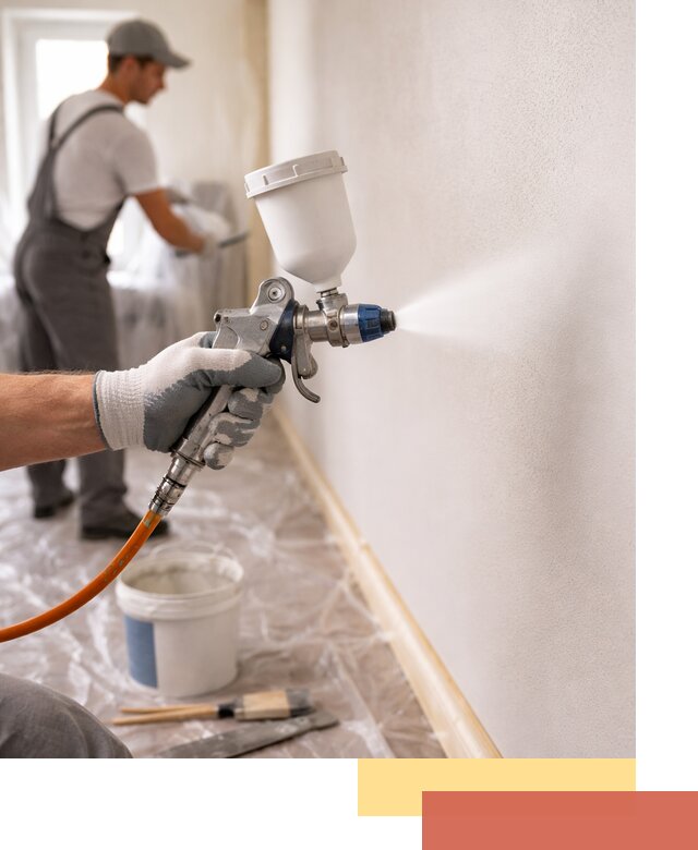 Покраска стен краскопультом в Кисловодске быстро и качественно