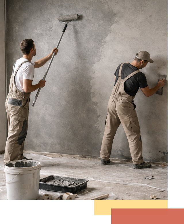 Покраска стен под бетон в Кисловодске профессионально и недорого