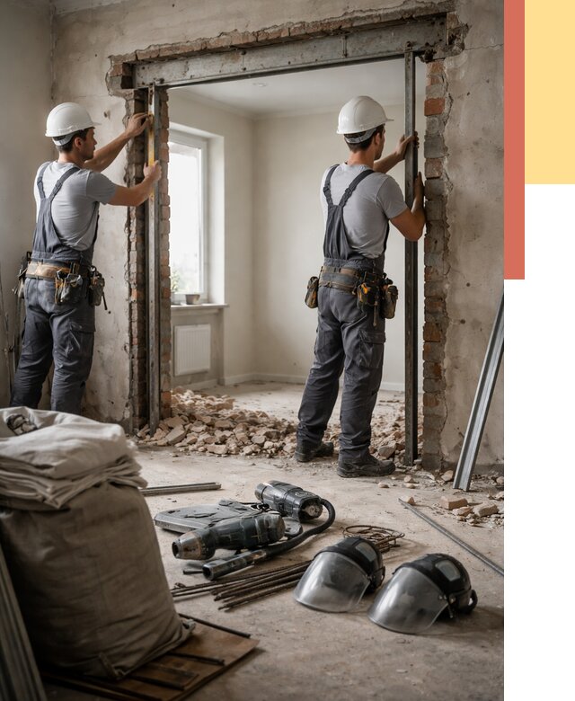 Расширение дверного проема в Кисловодске от 13368 руб. под ключ | ОТДЕЛОЧНИК-Ксл