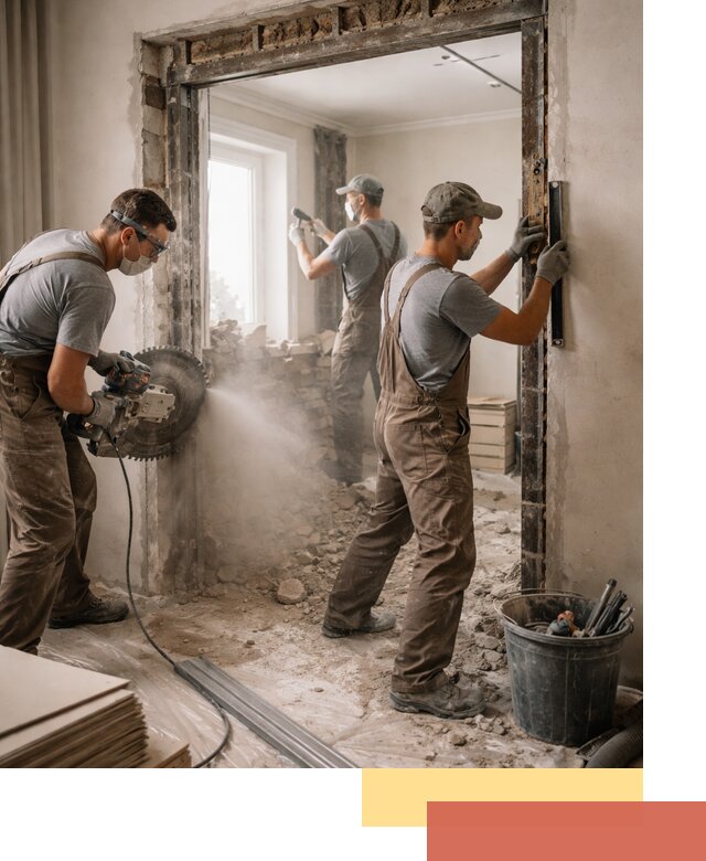 Расширение дверного проема под установку новой двери в Кисловодске