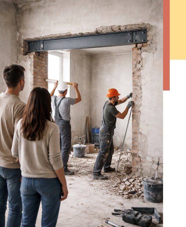 Усиление проема в стене в Кисловодске от 10159 руб. — усиление дверного проема металлоконструкцией | ОТДЕЛОЧНИК-Ксл