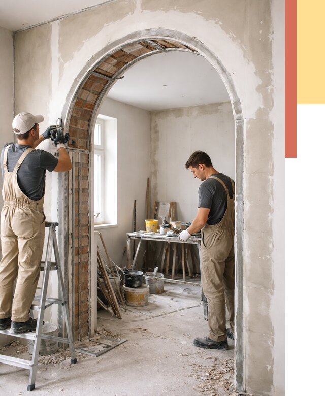 Устройство арочного проема в Кисловодске от 10159 руб. под ключ — быстро и недорого | ОТДЕЛОЧНИК-Ксл