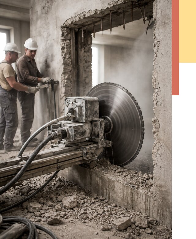 Алмазная резка проемов в Кисловодске от 4812 руб. быстро и недорого | ОТДЕЛОЧНИК-Ксл