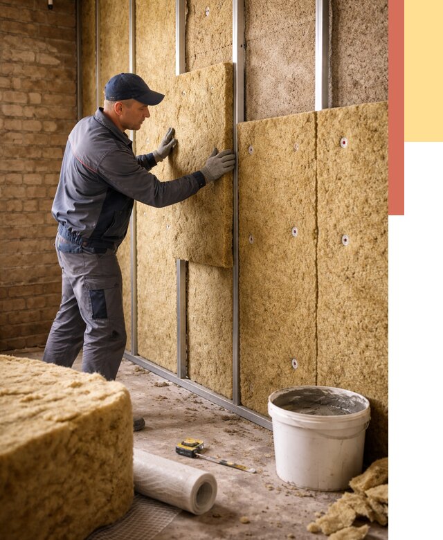 Утепление стен минватой в Кисловодске от 1444 руб./м2 — недорого и быстро | ОТДЕЛОЧНИК-Ксл