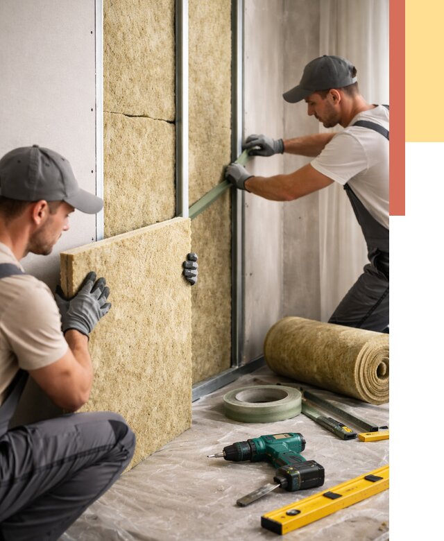 Шумоизоляция стен в Кисловодске под ключ от 1978 руб. | ОТДЕЛОЧНИК-Ксл