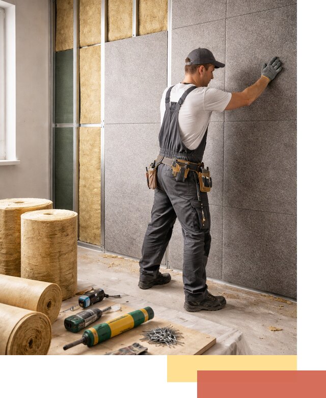 Профессиональная шумоизоляция стен в Кисловодске для квартиры и офиса