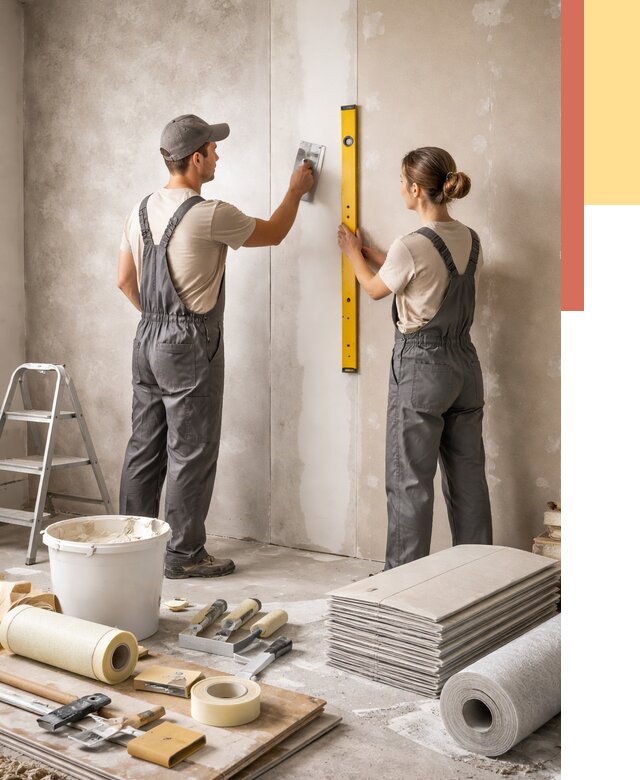 Отделка стен в Кисловодске от 1604 руб/м² — недорого, быстро, под ключ | ОТДЕЛОЧНИК-Ксл