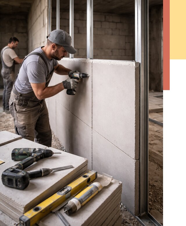 Кладка влагостойких перегородок ПГП в Кисловодске от 1283 руб. под ключ | ОТДЕЛОЧНИК-Ксл