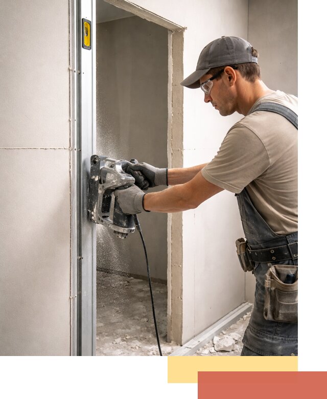 Устройство дверного проема в перегородке в Кисловодске