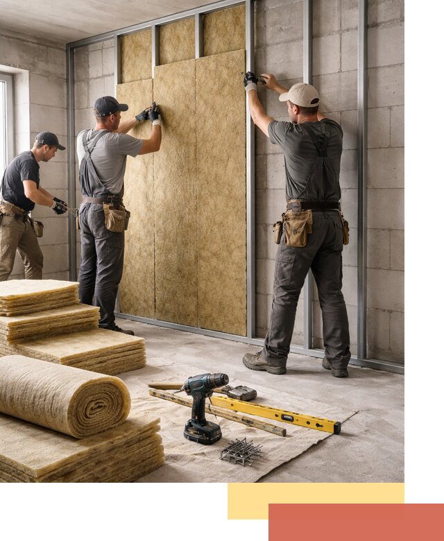 Шумоизоляция перегородок из блоков в Кисловодске — монтаж и защита шумоизоляцией