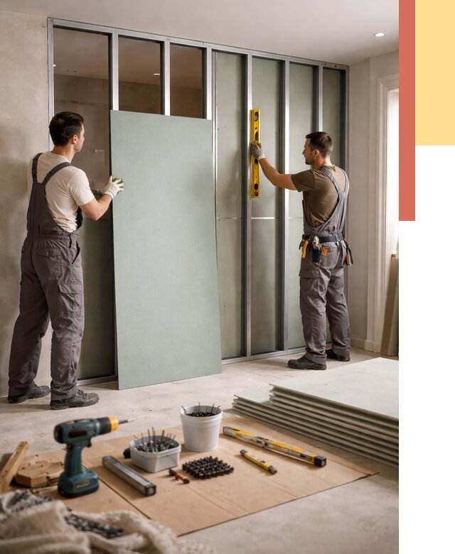 Перегородка из влагостойкого гипсокартона в Кисловодске от 5133 руб. — монтаж под ключ | ОТДЕЛОЧНИК-Ксл