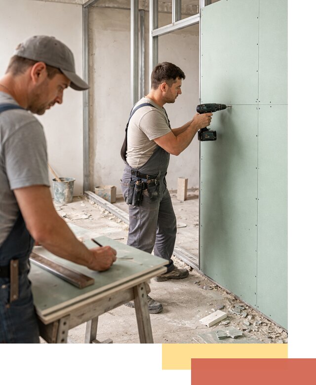 Перегородки из влагостойкого гипсокартона под ключ в Кисловодске