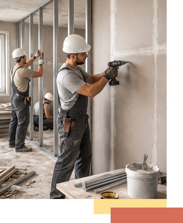 Перегородки из огнестойкого гипсокартона в Кисловодске под ключ