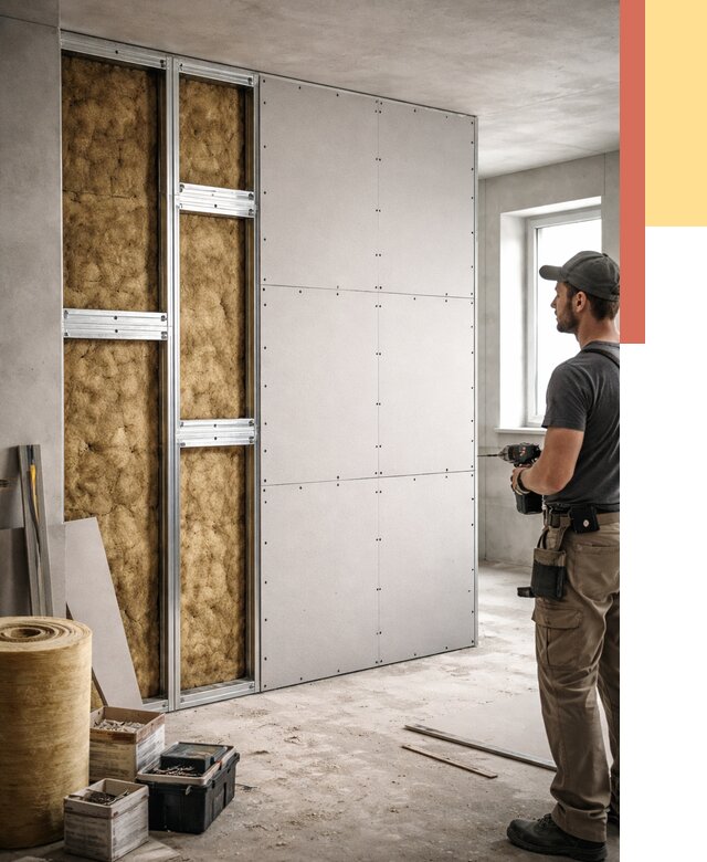 Усиленная перегородка под навеску в Кисловодске от 13688 руб. — монтаж под ключ | ОТДЕЛОЧНИК-Ксл