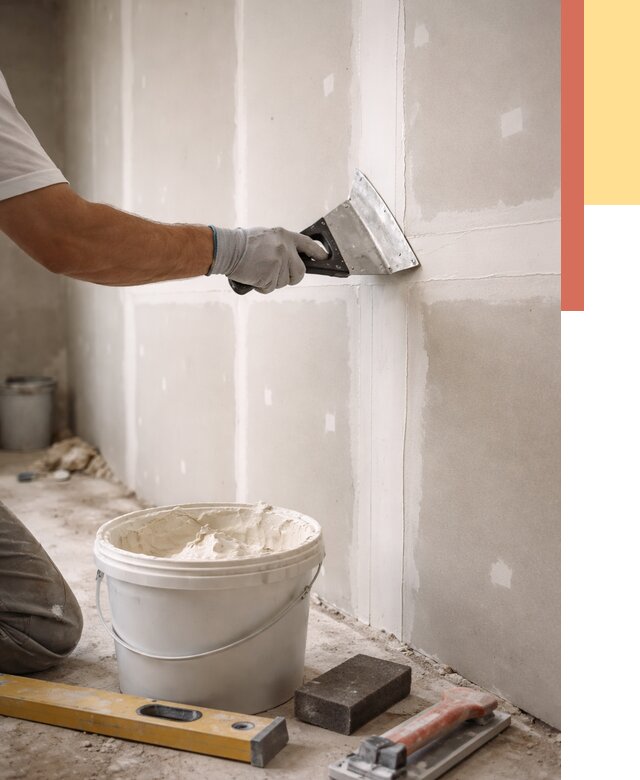 Шпаклевка перегородок из гипсокартона в Кисловодске от 2674 руб. — услуги ОТДЕЛОЧНИК-Ксл