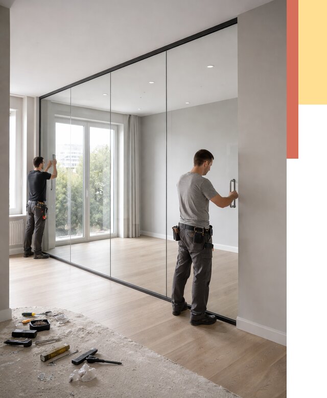 Изготовление стеклянных перегородок в Кисловодске от 13207 руб. под ключ | ОТДЕЛОЧНИК-Ксл