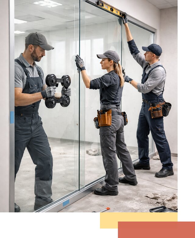 Профессиональный монтаж стеклянных перегородок в Кисловодске