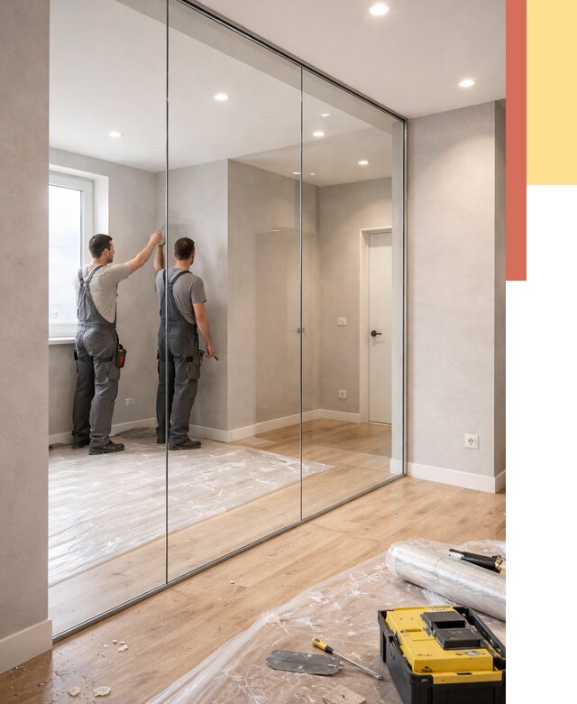 Безрамные стеклянные перегородки в Кисловодске — монтаж от 10159 руб. | ОТДЕЛОЧНИК-Ксл