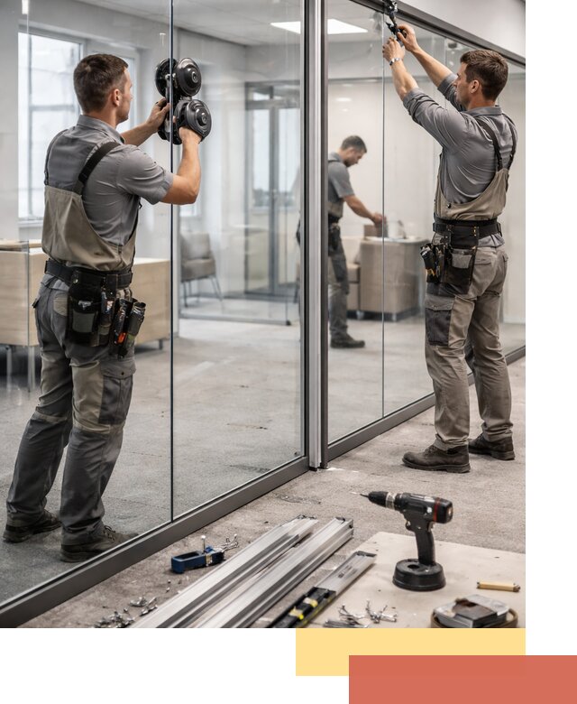 Стеклянные офисные перегородки под ключ в Кисловодске