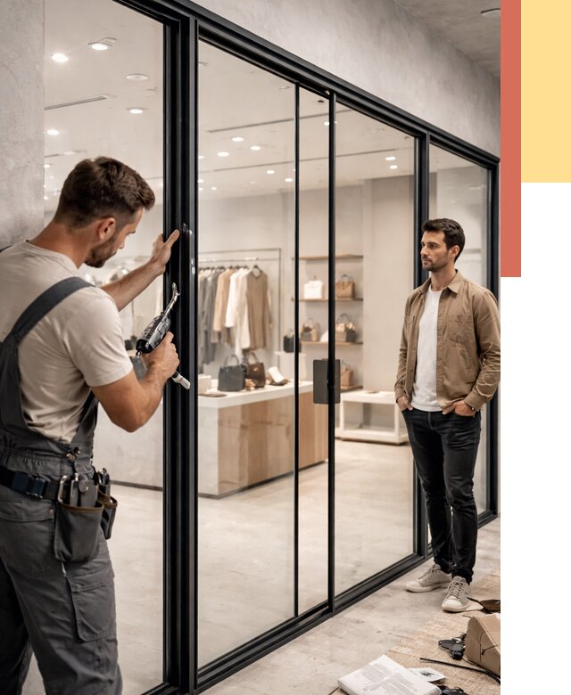 Стеклянные перегородки для магазинов в Кисловодске от 8769 руб. под ключ | ОТДЕЛОЧНИК-Ксл